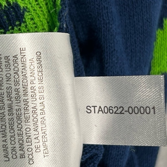 NFL Team Apparel Seattle SeaHawks Fair Isle Cotton Sweater Size Medium - Picture 5 of 6